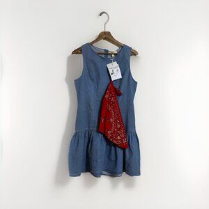 Revolve Thirty Thirty LA Sleeveless Blue Denim Mini Dress Sz XL Babydoll